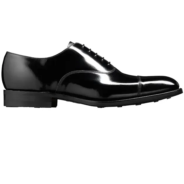 40% OFF BARKER Cheltenham Shoes - Mens Oxford Style - Black Hi-Shine - Size: 8