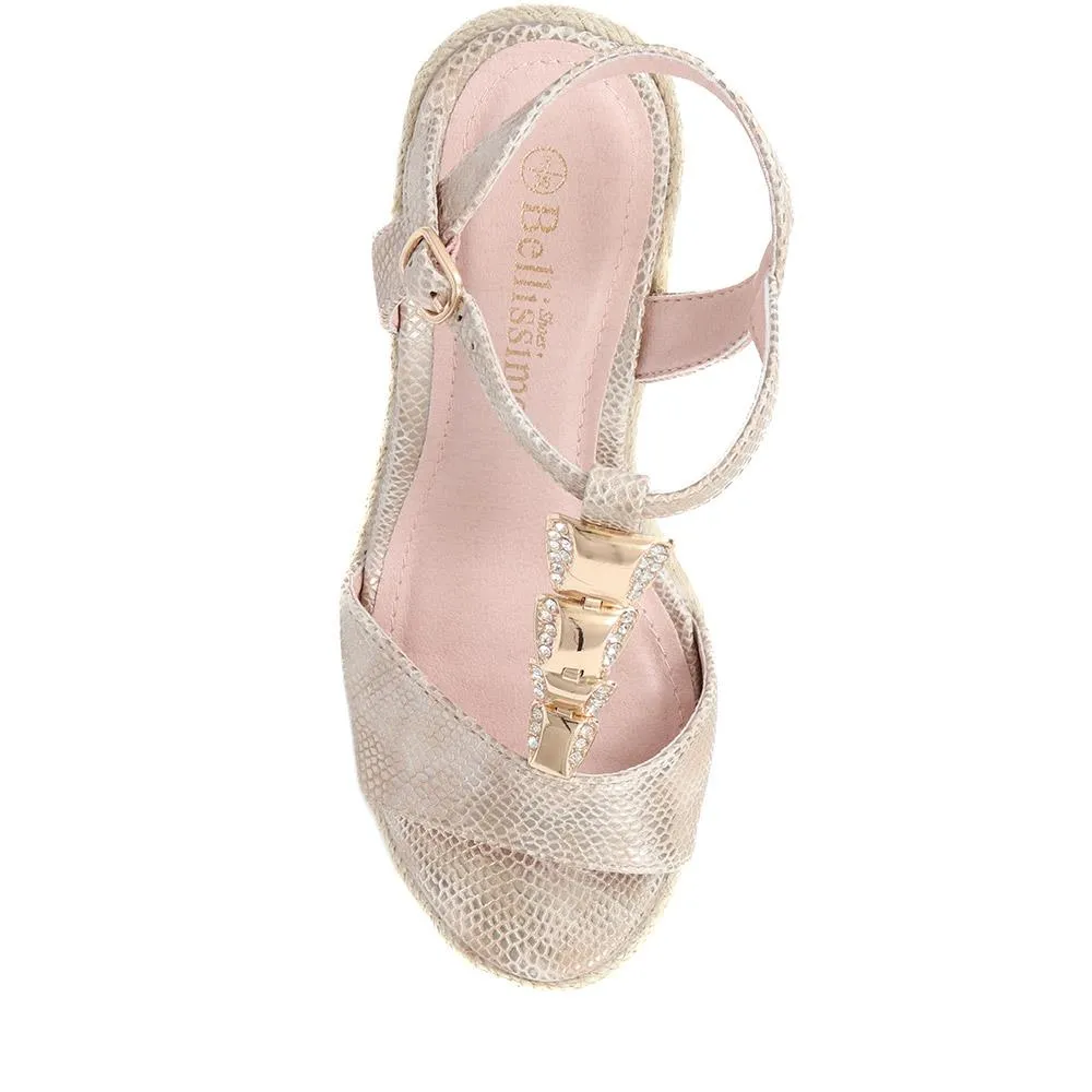 Adjustable Espadrille Sandals  - BELTREN39003 / 325 517