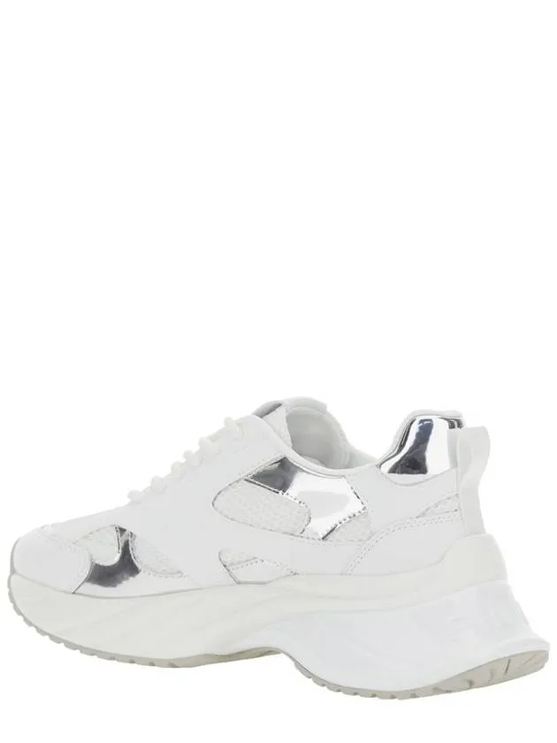 'Ariel 15' White Sneakers With Mirror Panels And Logo Patch On The Tongue In Tech Fabric Woman
