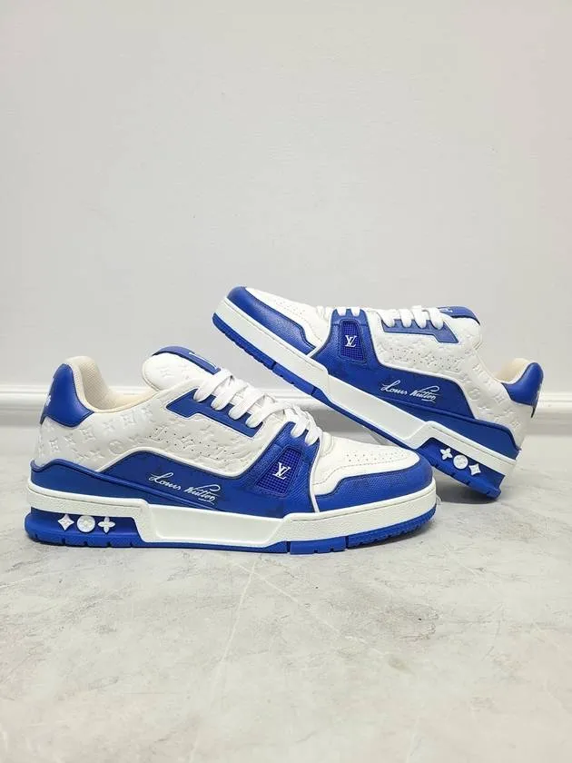Blue LV Monogram Trainer Sneakers 7
