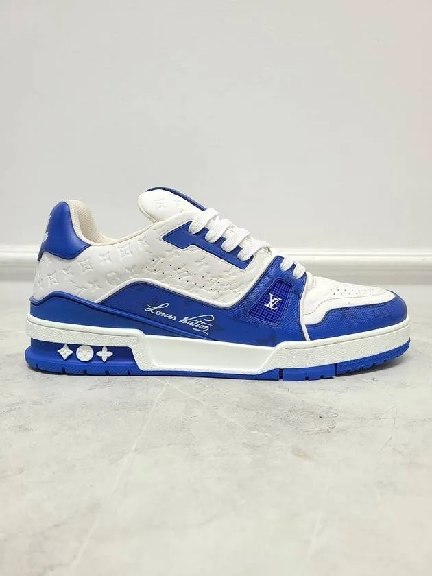 Blue LV Monogram Trainer Sneakers 7