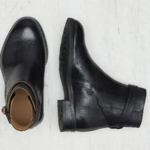 BRUNO Black leather men Jodphur boots