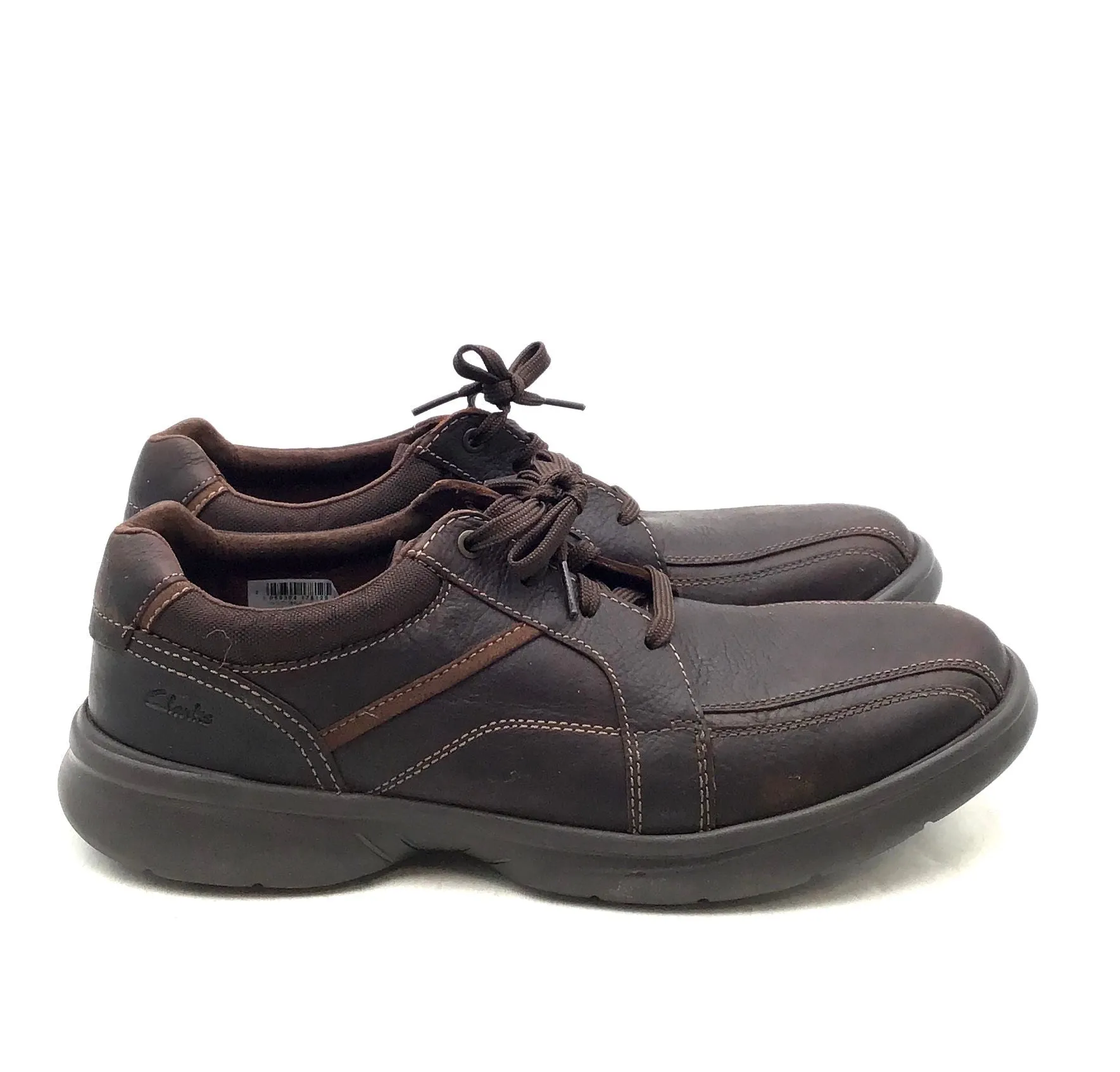 Clarks Men's Bradley Walk Brown Leather Oxford Dress Shoes - Size 14M