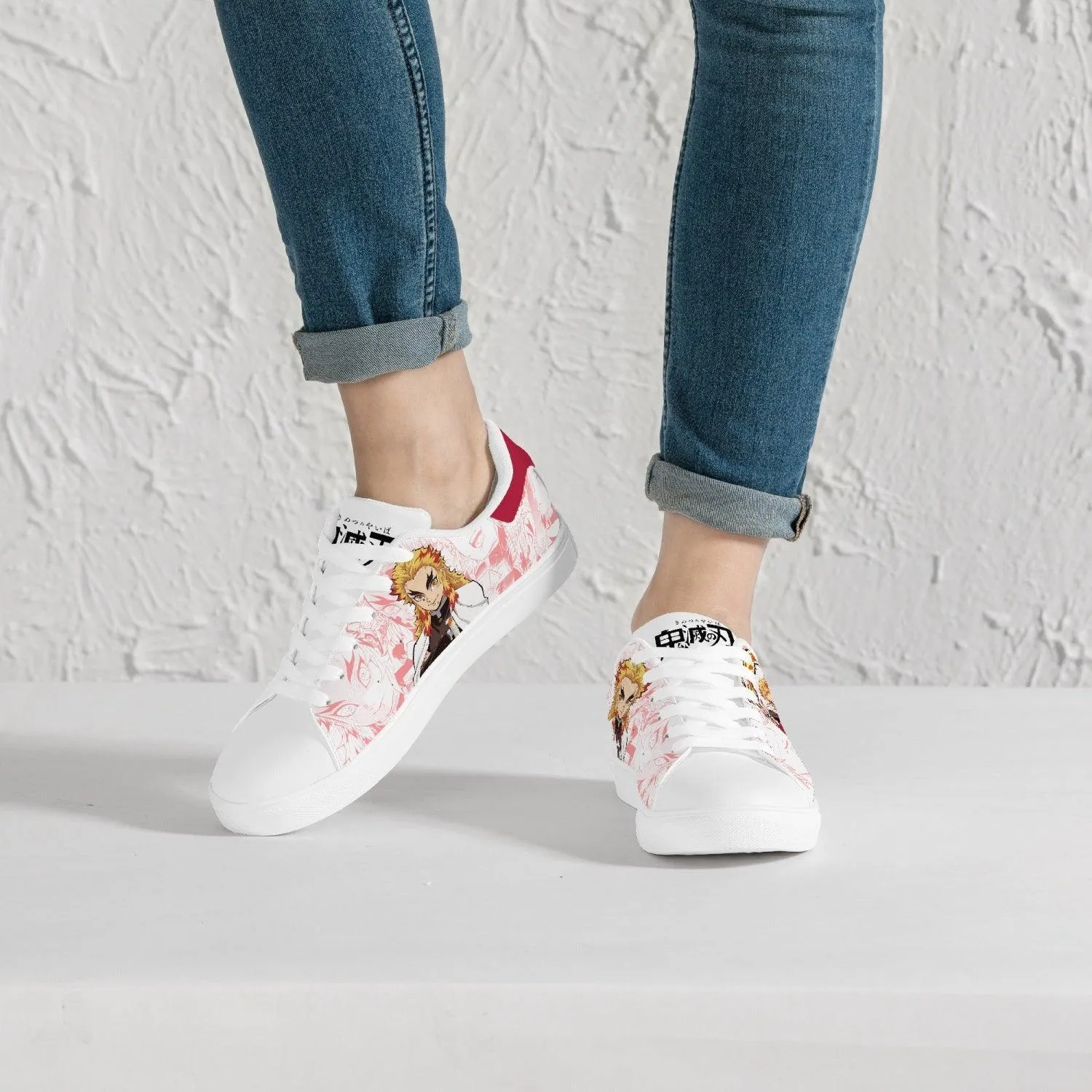 Demon Slayer Kyojuro Rengoku Skate Anime Shoes