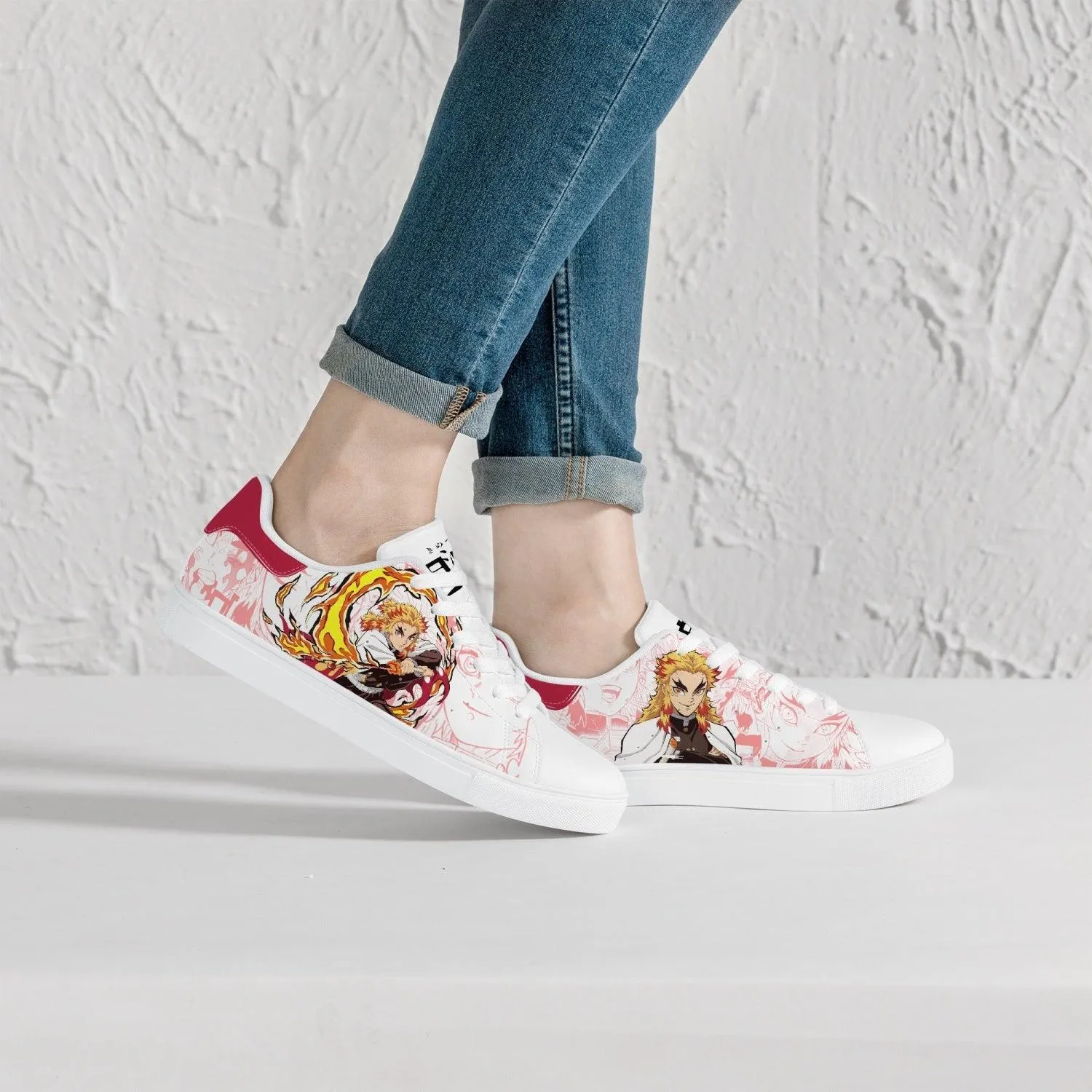 Demon Slayer Kyojuro Rengoku Skate Anime Shoes