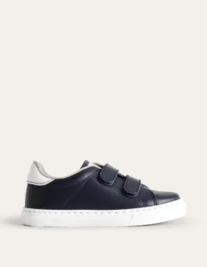 Double Strap Low Tops-Navy