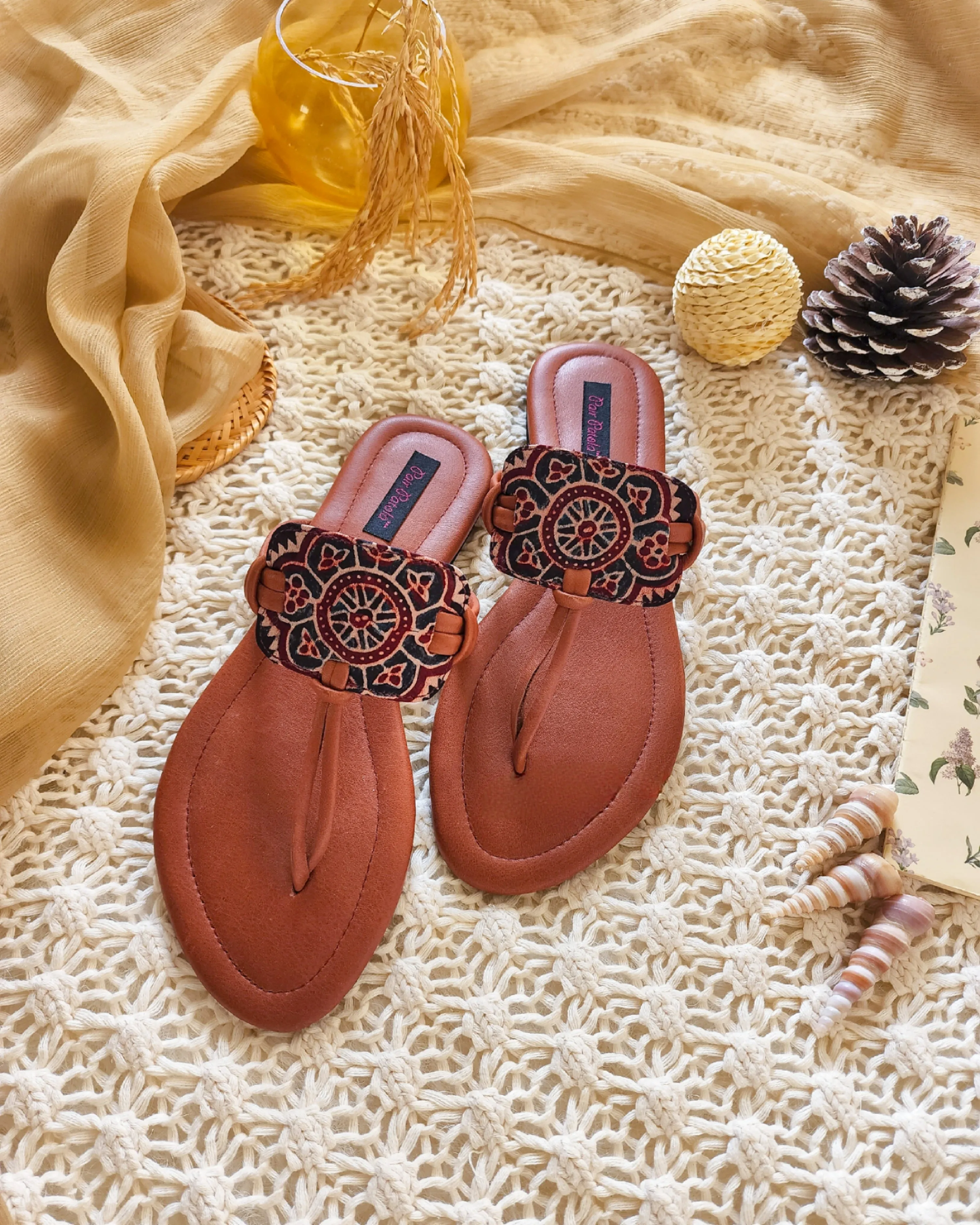 Dusky Crimson Flats Slip Ons