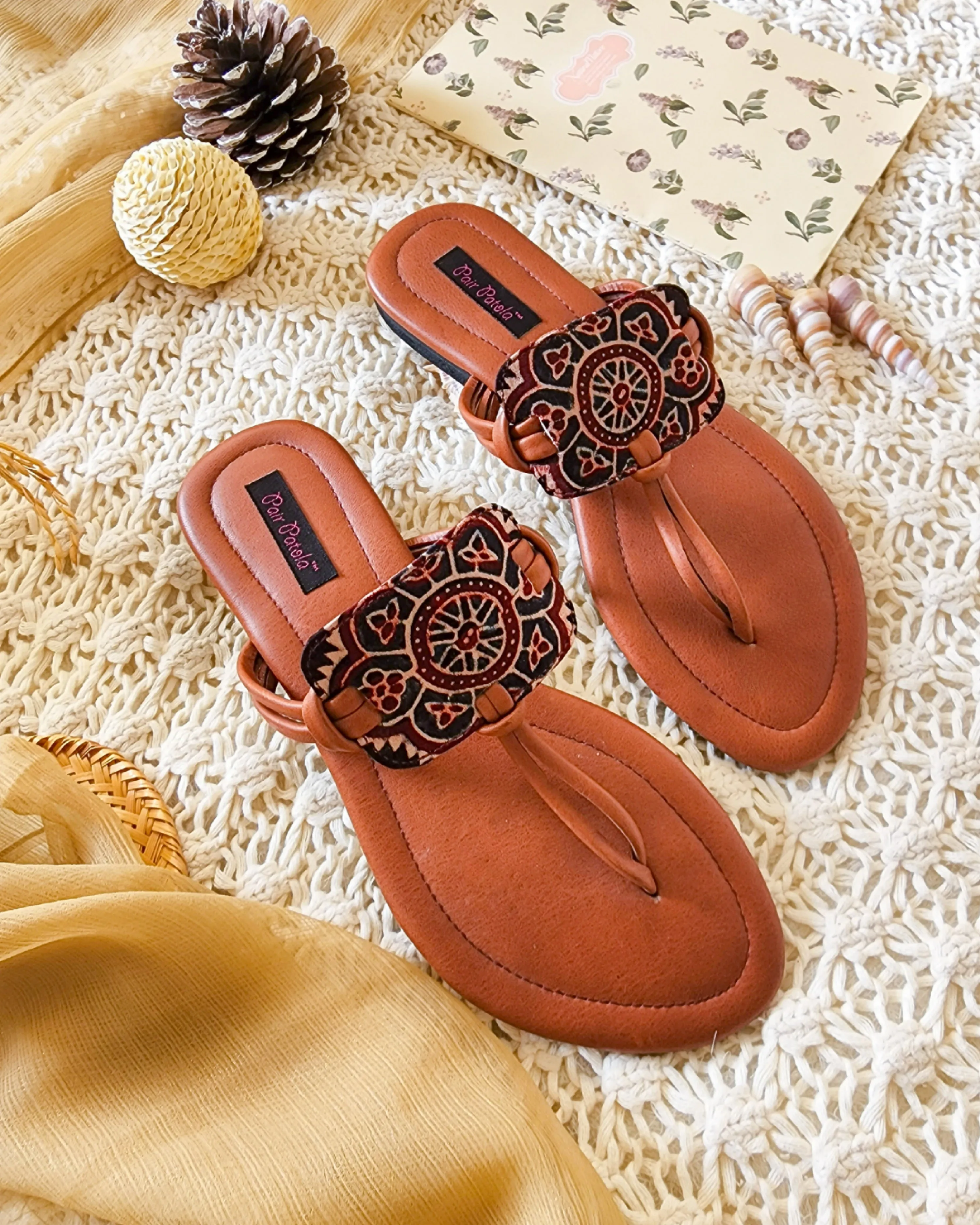 Dusky Crimson Flats Slip Ons
