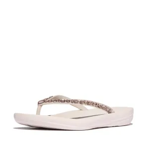 FitFlop Iqushion Multi Crystal Flip Flops Sandals - Nude Rose