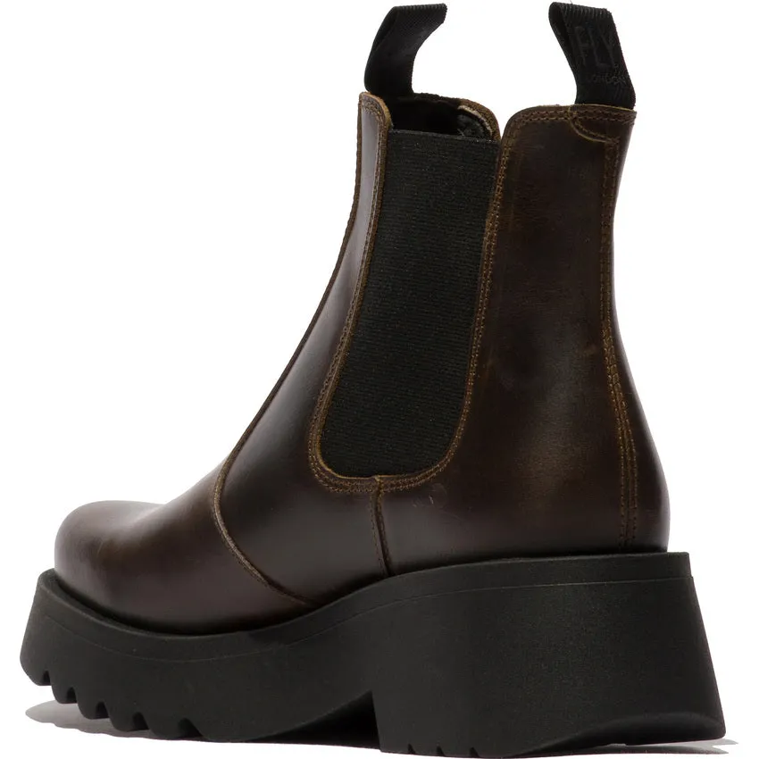 Fly London Women's MEDI789FLY Chelsea Ankle Boots Olive Green