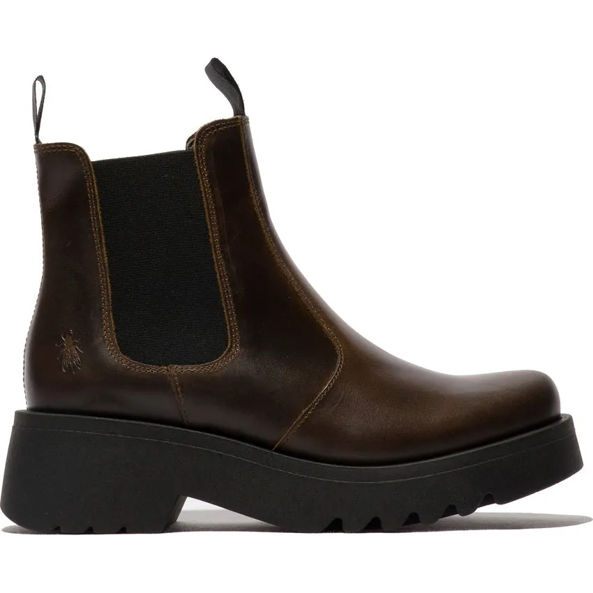 Fly London Women's MEDI789FLY Chelsea Ankle Boots Olive Green