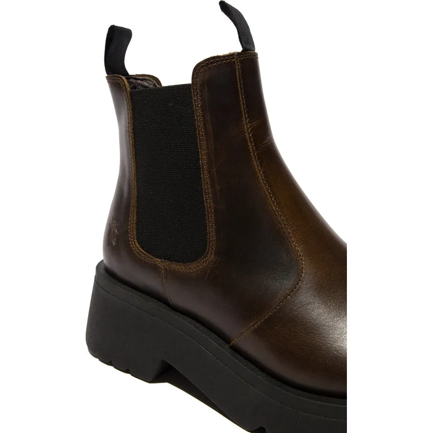 Fly London Women's MEDI789FLY Chelsea Ankle Boots Olive Green