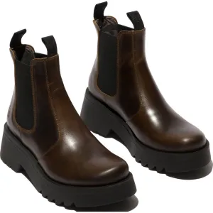 Fly London Women's MEDI789FLY Chelsea Ankle Boots Olive Green