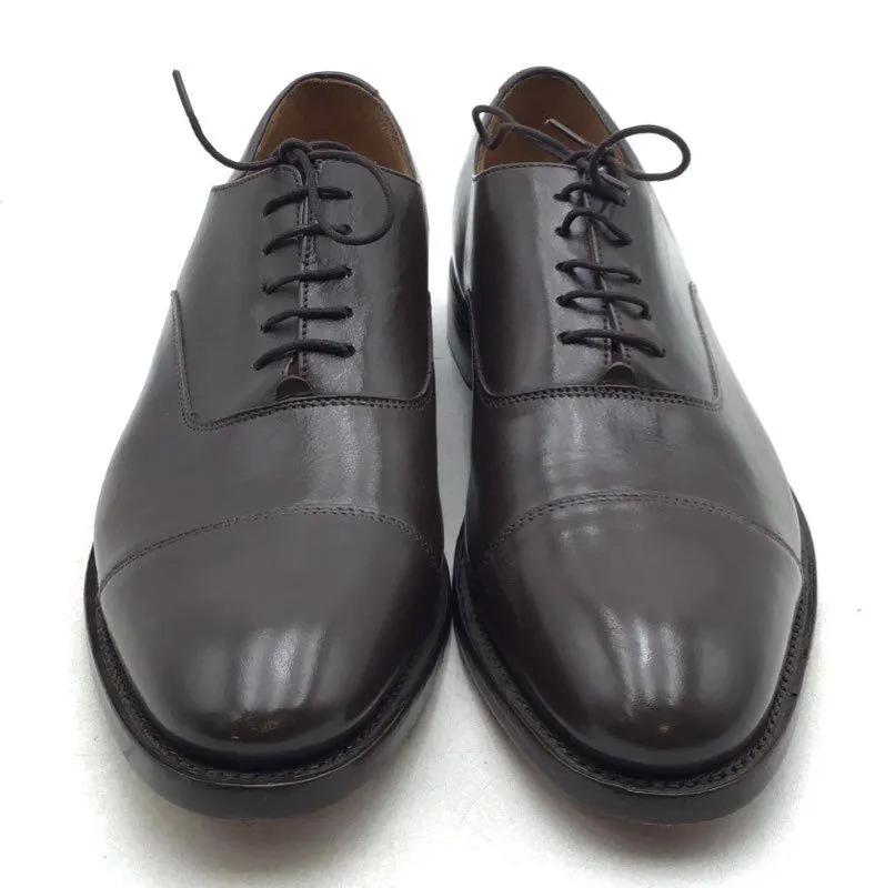 Hand Welt Co. By Anthony Veer Men's Brown Leather Oxford Dress Shoes - Size 10.5