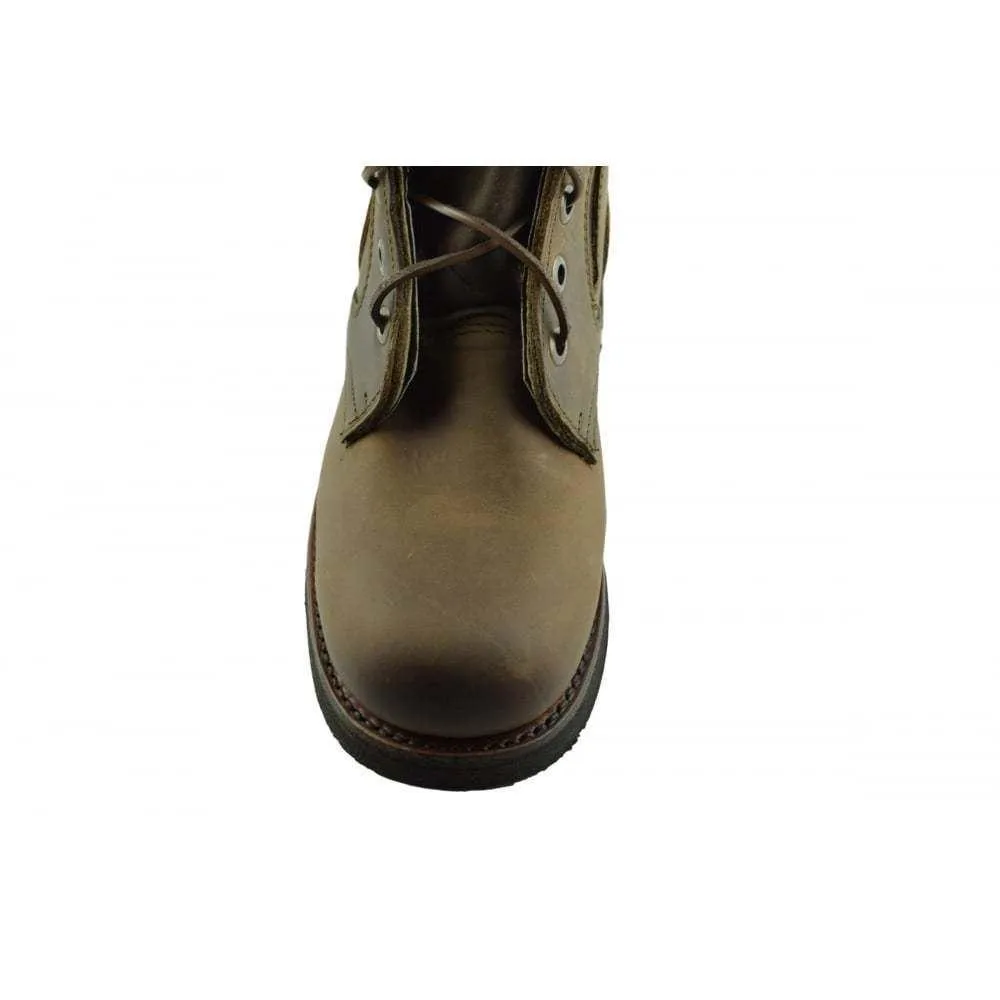 Loblan 2024 Brown Biker Boots Combat Military Lace Up Handmade Boot Side Pocket