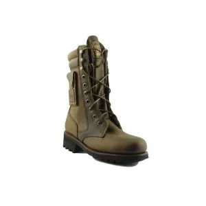 Loblan 2024 Brown Biker Boots Combat Military Lace Up Handmade Boot Side Pocket