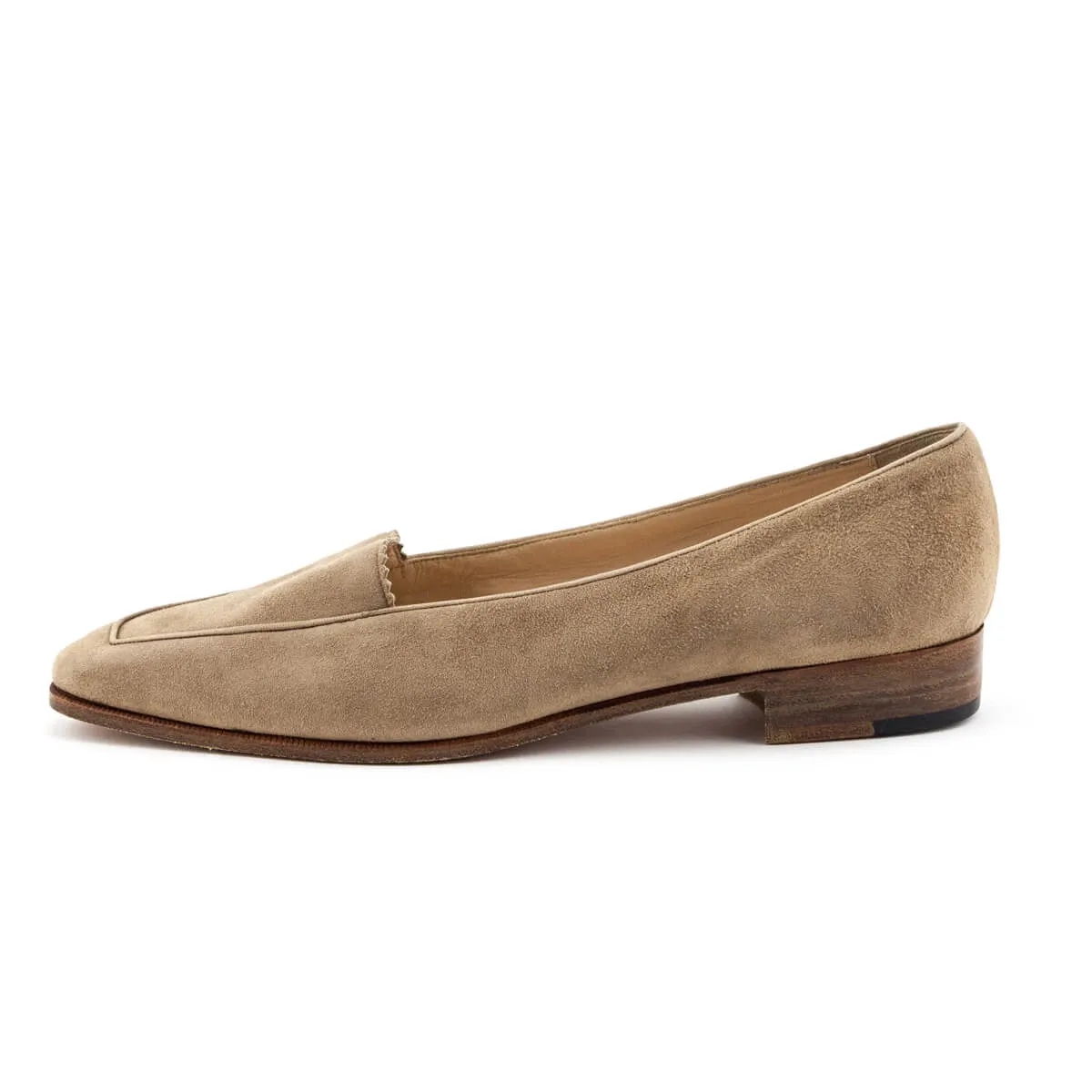 Manolo Blahnik Beige Suede Loafers Size US 10 | EU 40