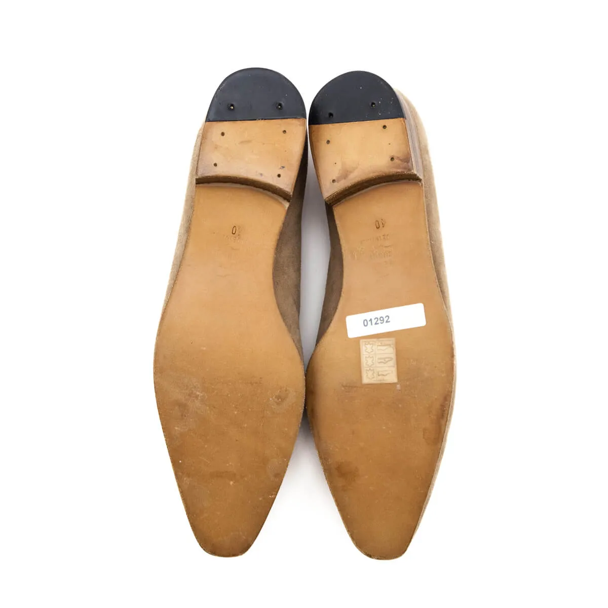 Manolo Blahnik Beige Suede Loafers Size US 10 | EU 40