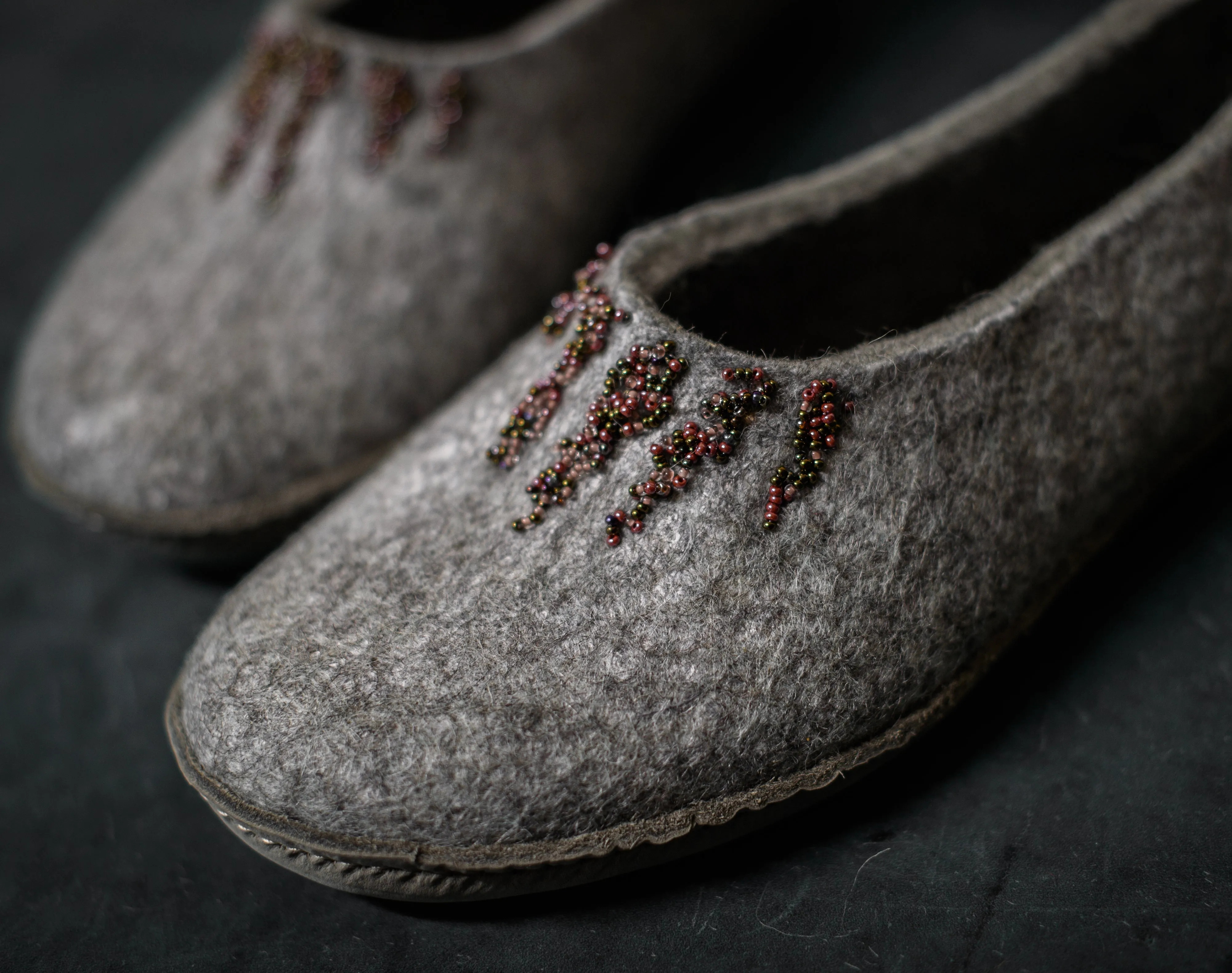 MARGOT - Silver Grey - Customisable ballerinas slippers