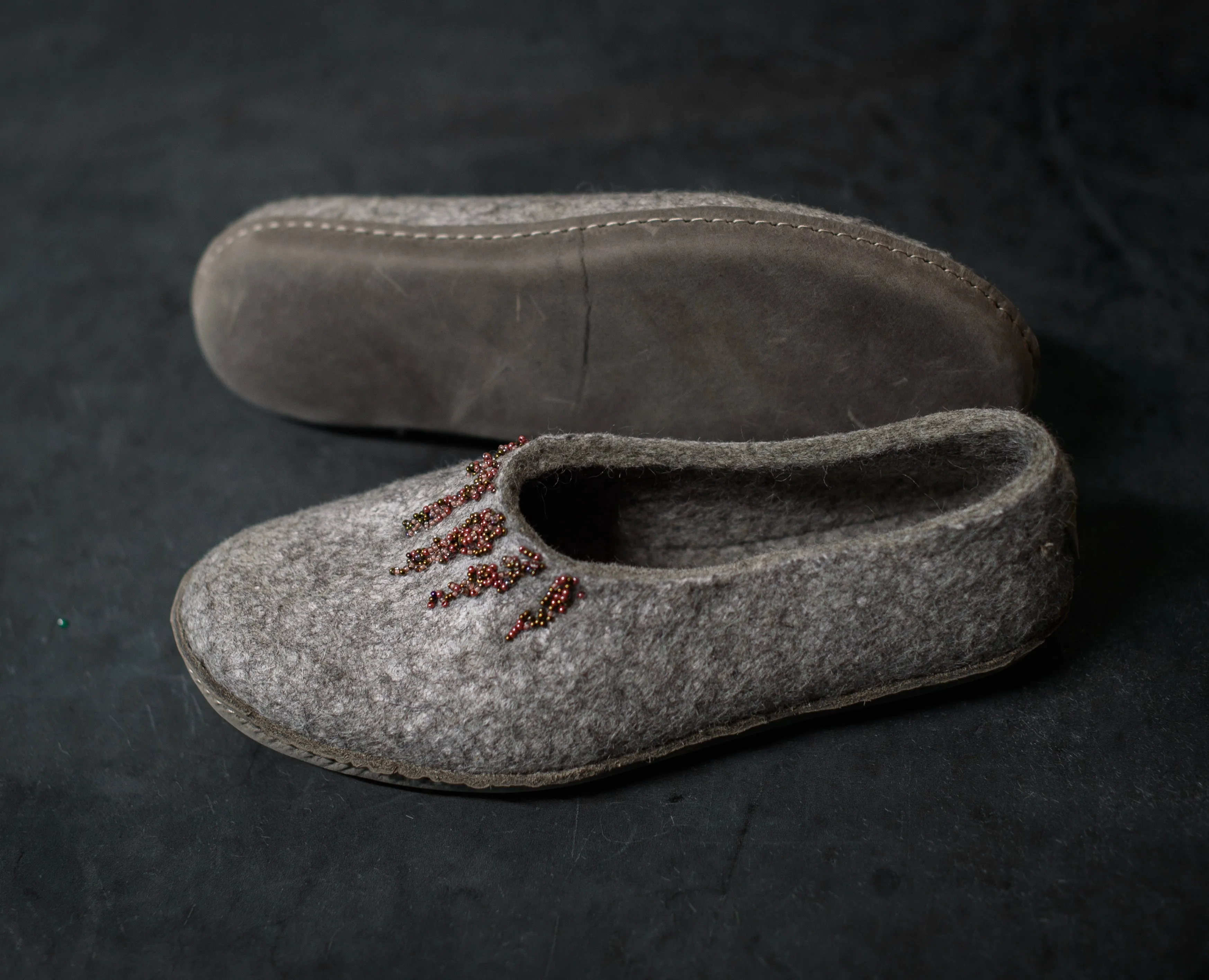 MARGOT - Silver Grey - Customisable ballerinas slippers