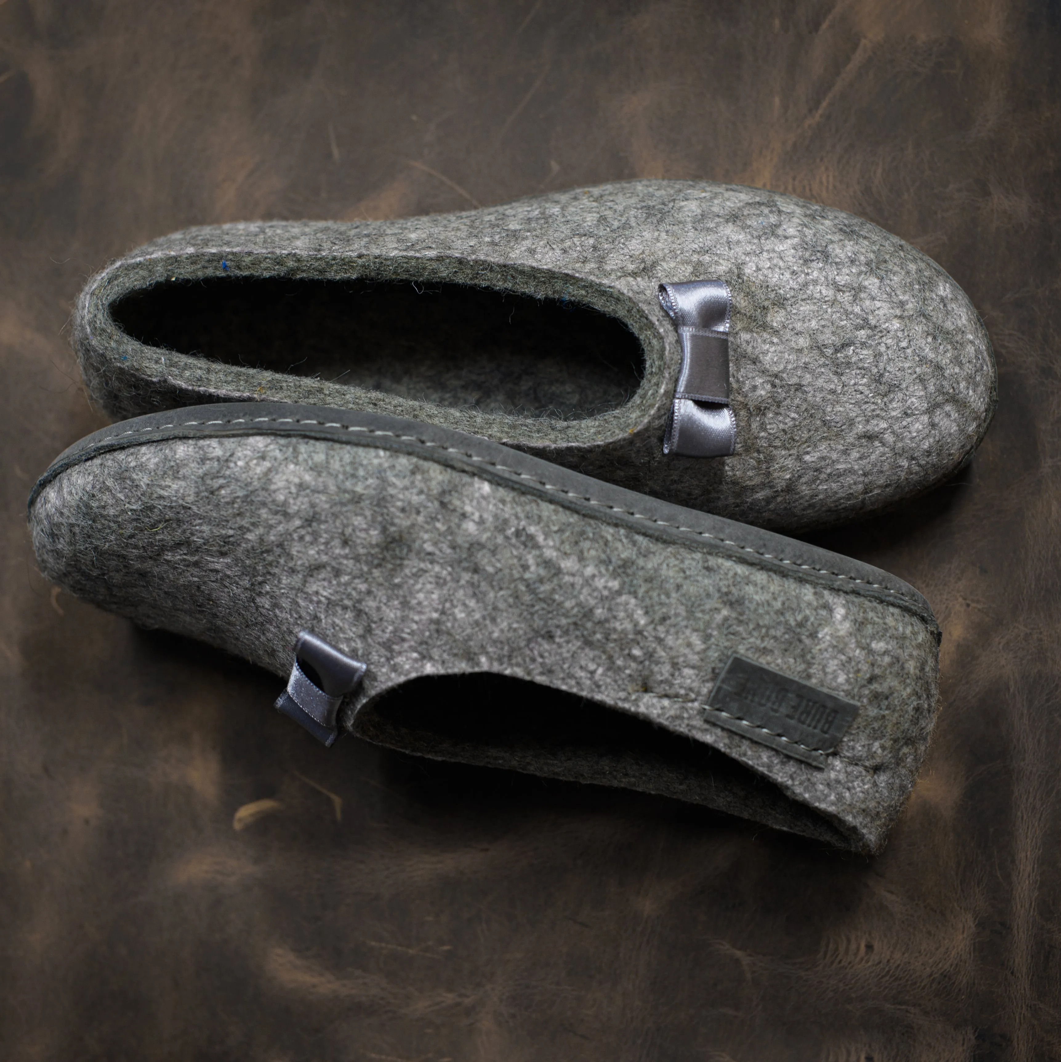 MARGOT - Silver Grey - Customisable ballerinas slippers