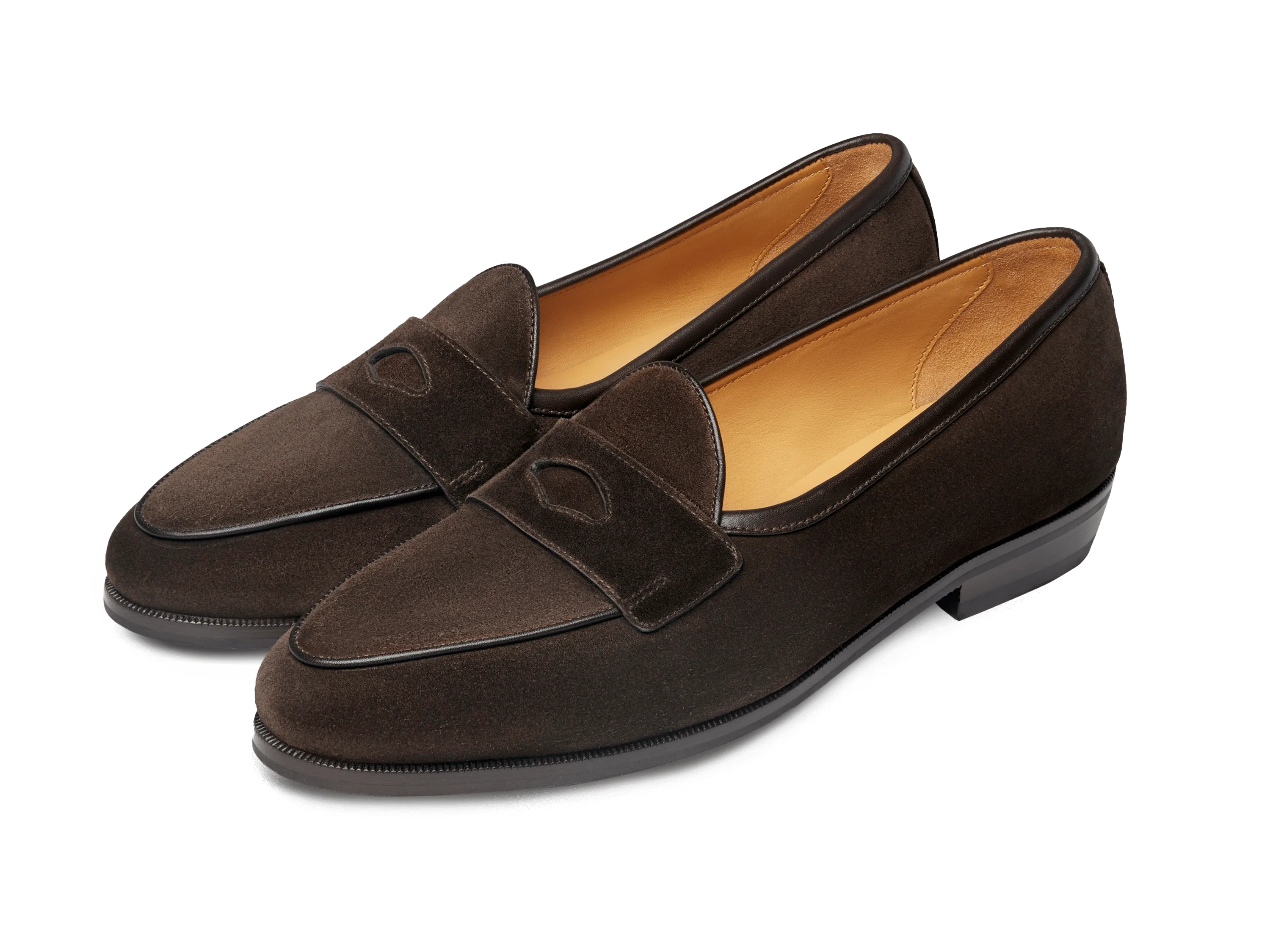 Sagan Ivy in Dark Brown Glove Suede with Rubber Sole