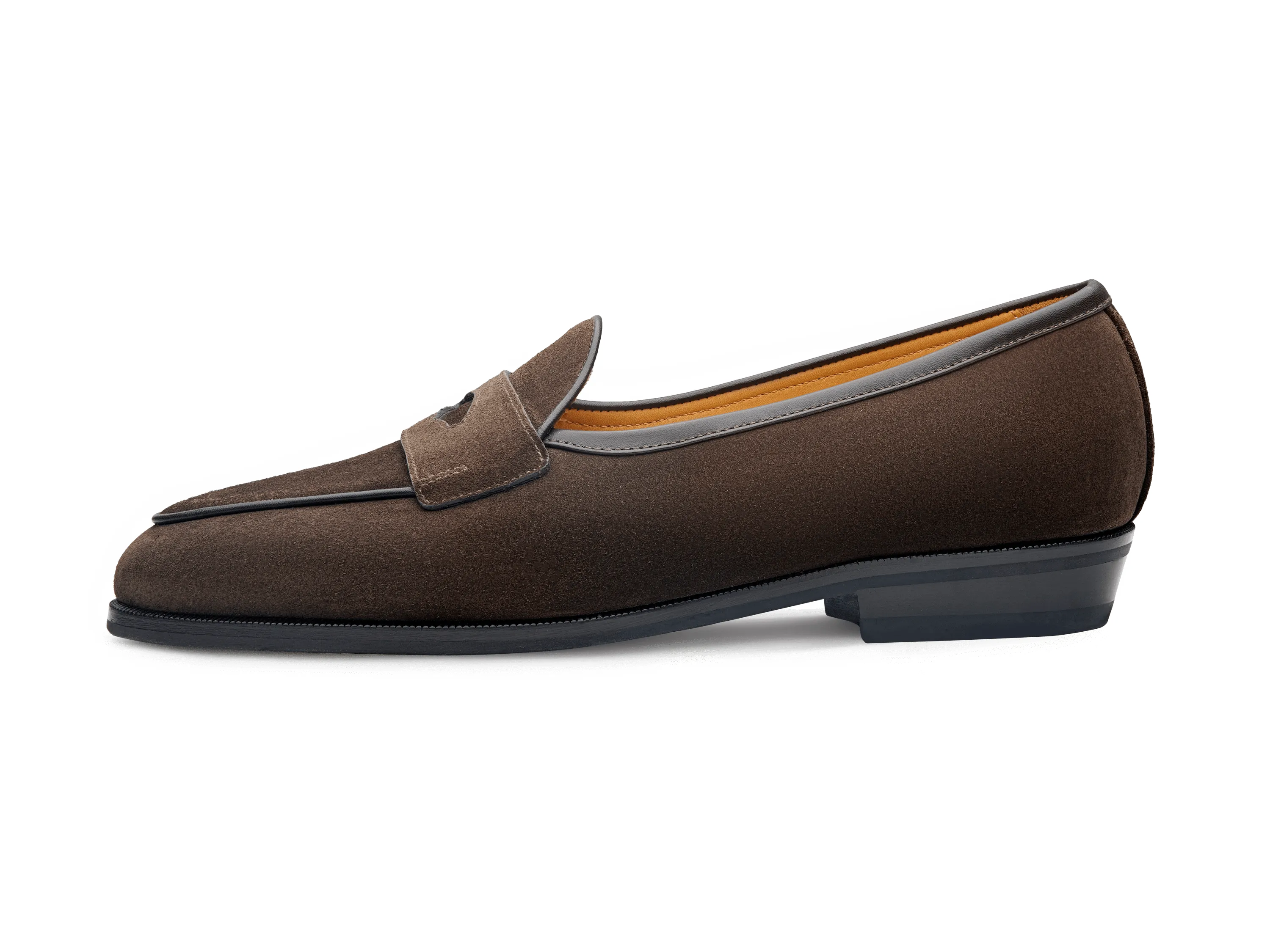 Sagan Ivy in Dark Brown Glove Suede with Rubber Sole