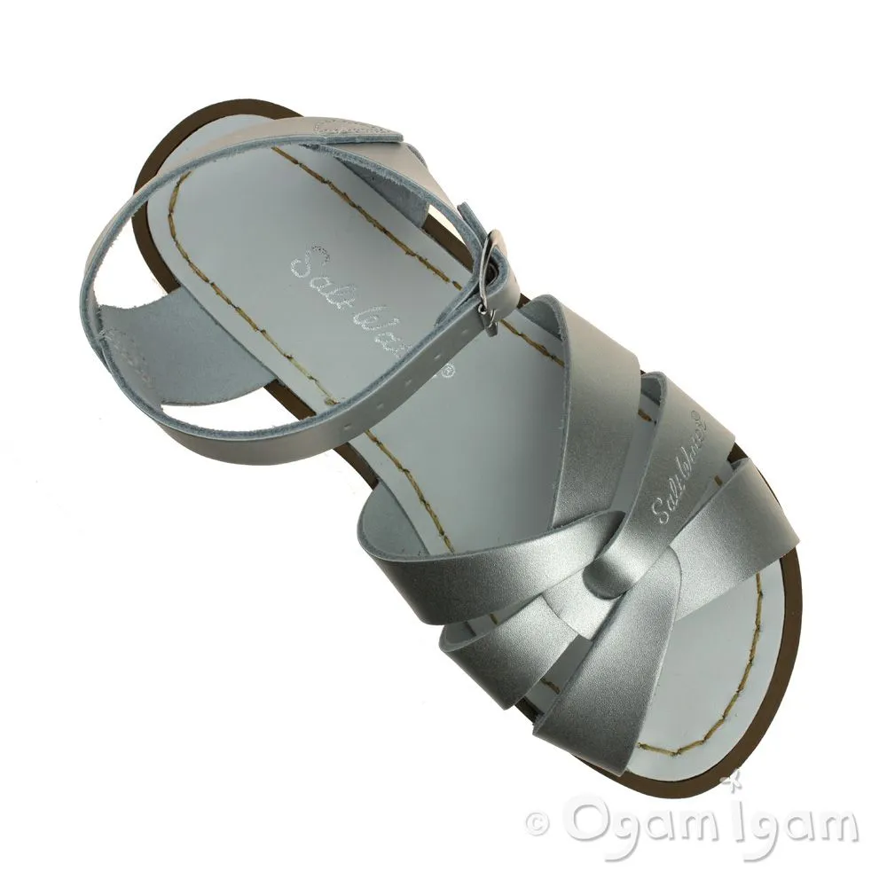 Salt-Water Original Girls Silver Sandal