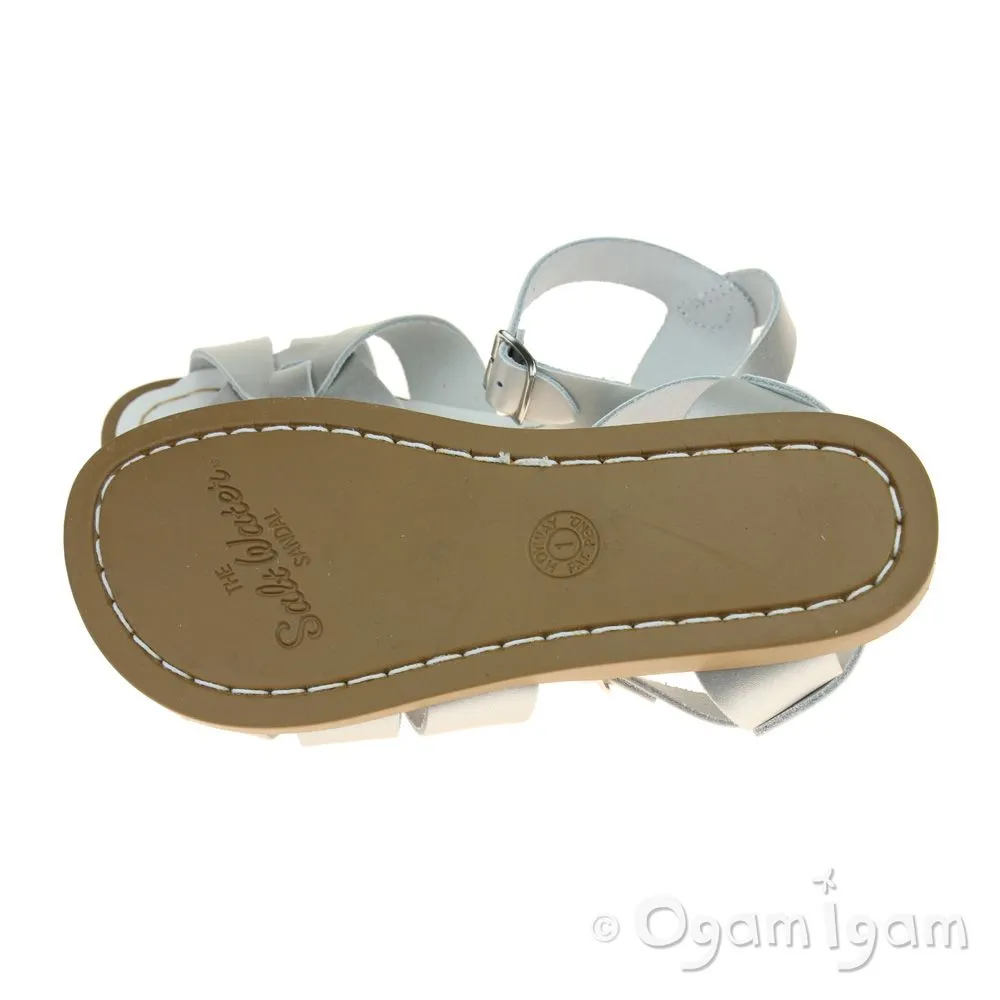 Salt-Water Original Girls Silver Sandal