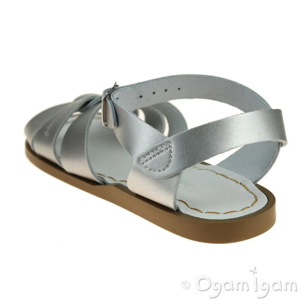 Salt-Water Original Girls Silver Sandal