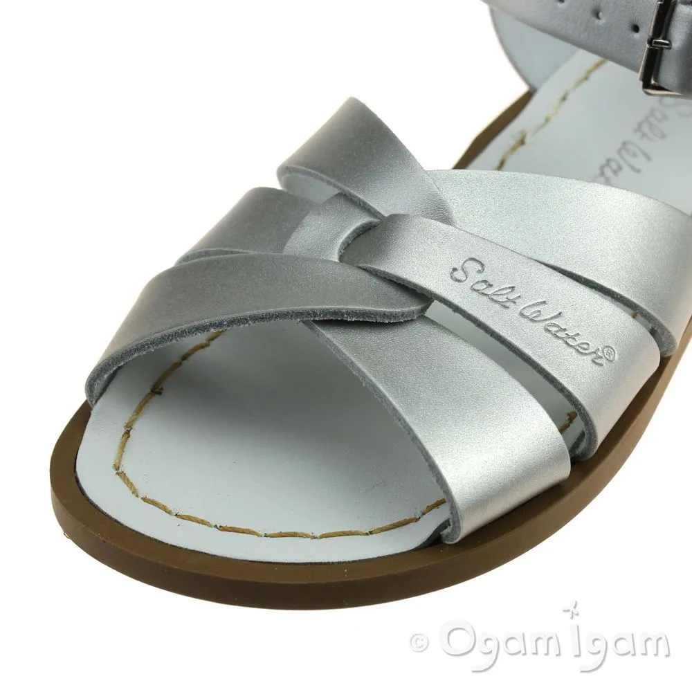 Salt-Water Original Girls Silver Sandal