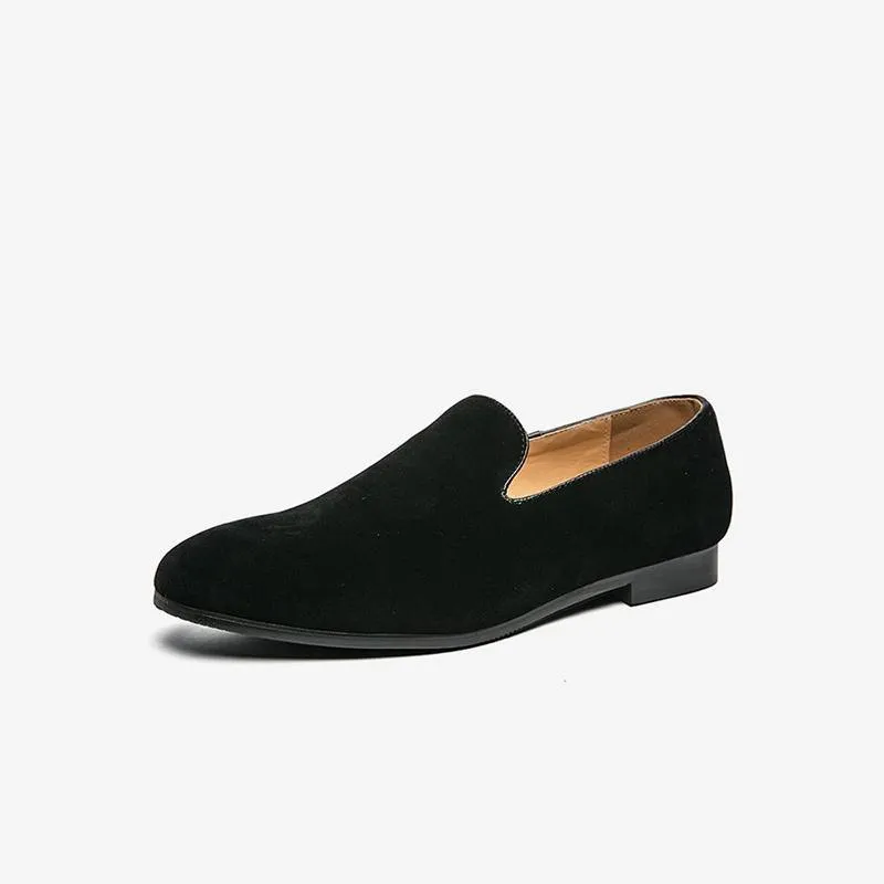Sophisticated Forest Velvet Loafers