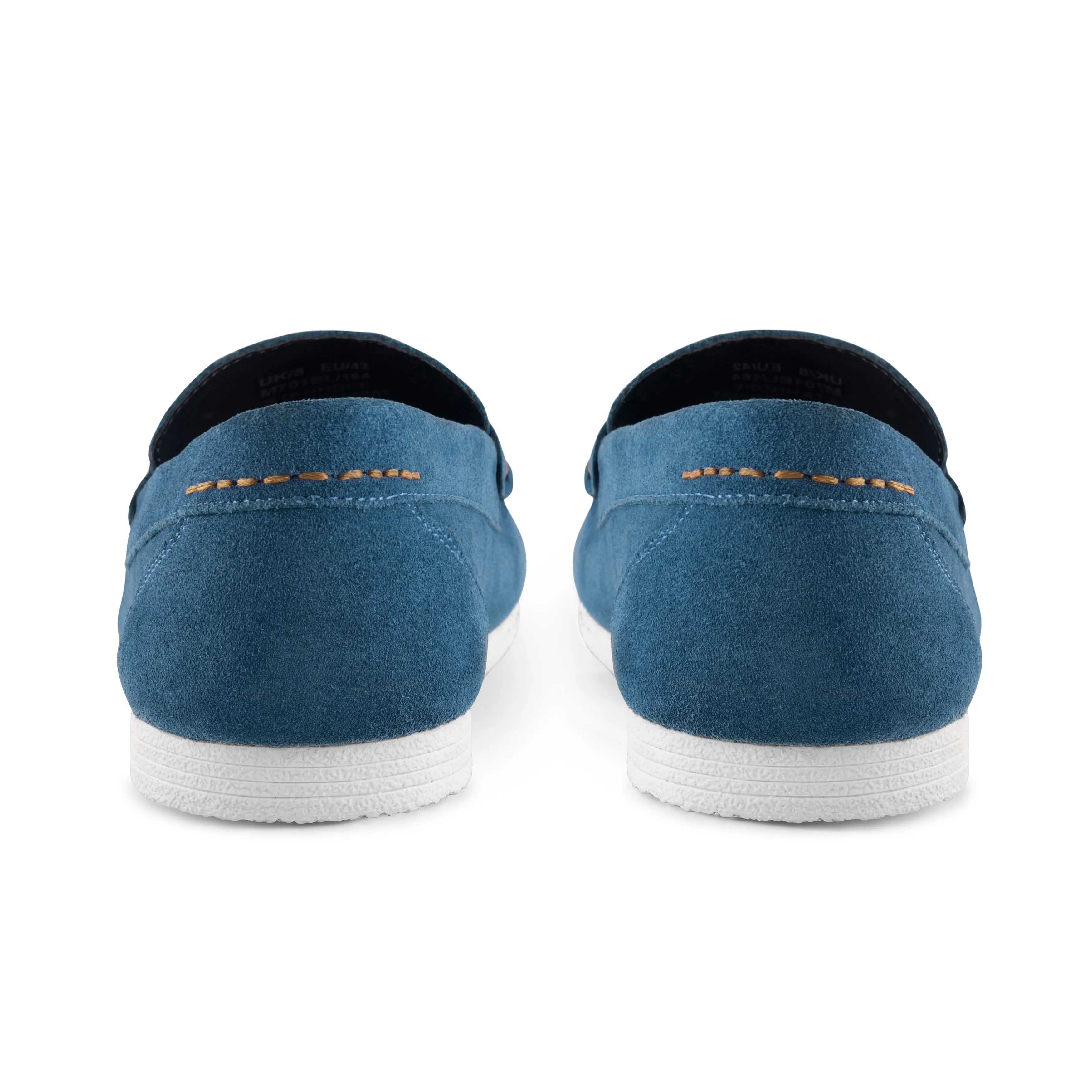 Stanhope Suede Leather Penny Loafer - Blue