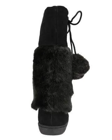 Taxi Women's Lucky-01 Mid Mukluk Boots- Black