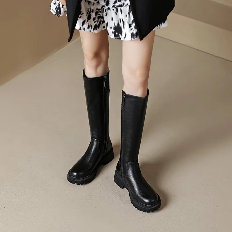 Thick High Heels Chelsea Boots