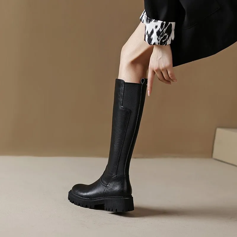 Thick High Heels Chelsea Boots
