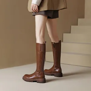 Thick High Heels Chelsea Boots