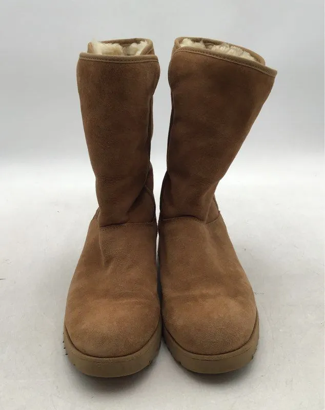UGG Women's Amie 1013428 Brown Round Neck Mid-Calf Snow Boots - Size 10