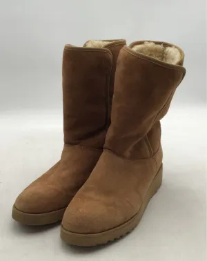 UGG Women's Amie 1013428 Brown Round Neck Mid-Calf Snow Boots - Size 10