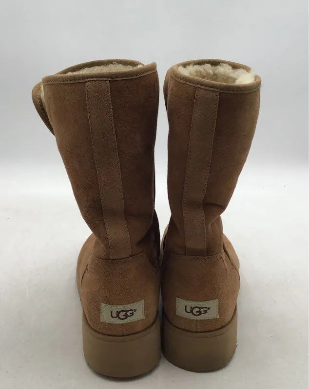 UGG Women's Amie 1013428 Brown Round Neck Mid-Calf Snow Boots - Size 10