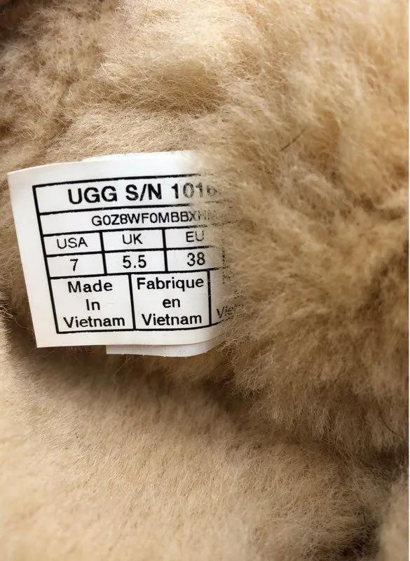 Ugg Women's Brown Suede Ankle Snow Boots - Size 7