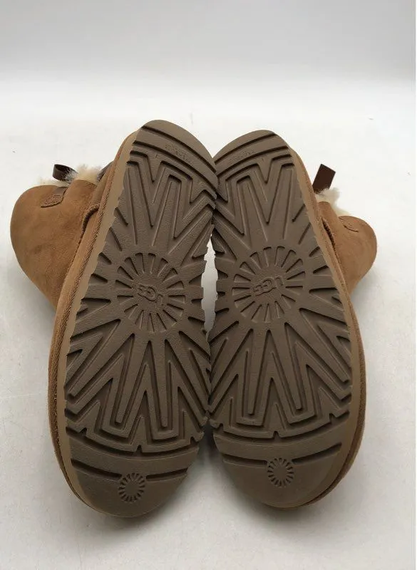 Ugg Women's Brown Suede Ankle Snow Boots - Size 7