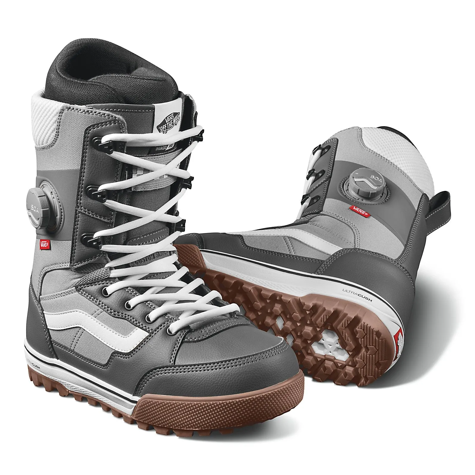 Vans Invado Pro Snowboard Boots - Gray/White