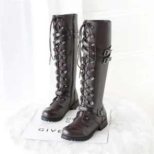 Women's Belt Buckle Boots